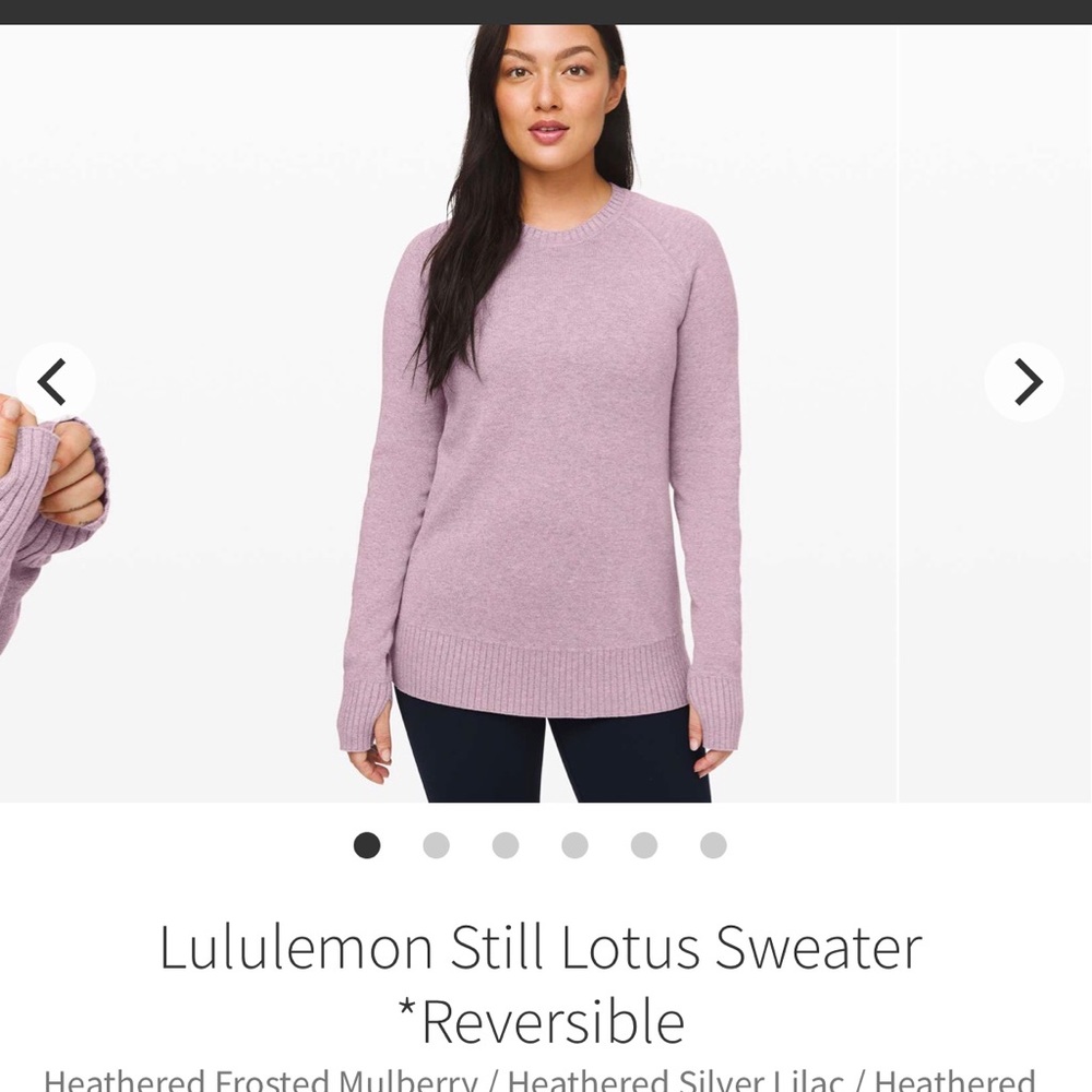 lululemon still lotus reversible sweater
